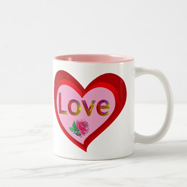 Taza Bicolor Valentine Love Heart Mug (Derecha)