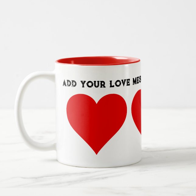 Taza Bicolor Valentine Love Mug - Personalizar (Izquierda)