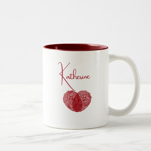 Taza Bicolor Valentine personalizado (Derecha)