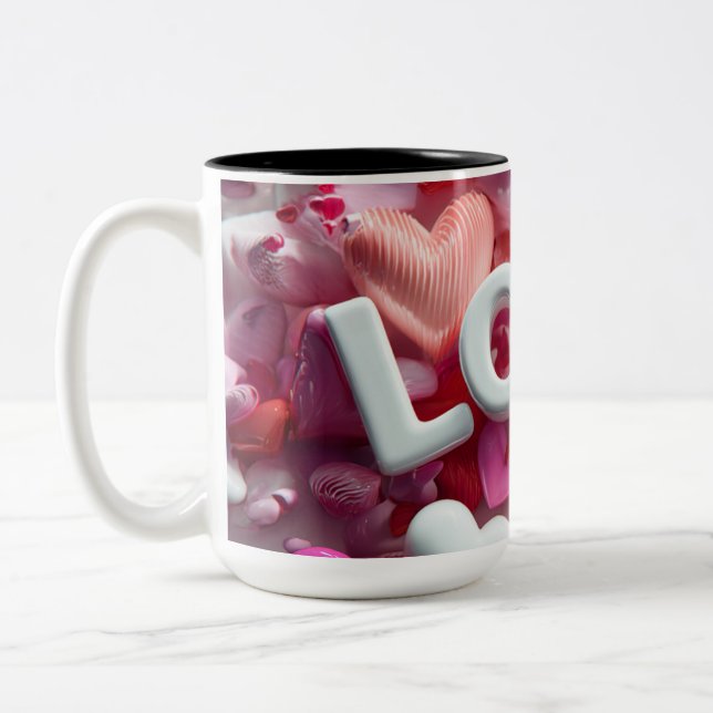 Taza Bicolor Valentine’s Day Mug | Romantic, Cute &Heartwarming (Izquierda)