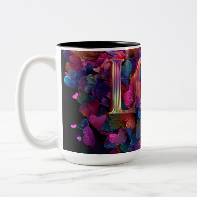 Taza Bicolor Valentine’s Day Mug | Romantic, Cute &Heartwarming (Izquierda)