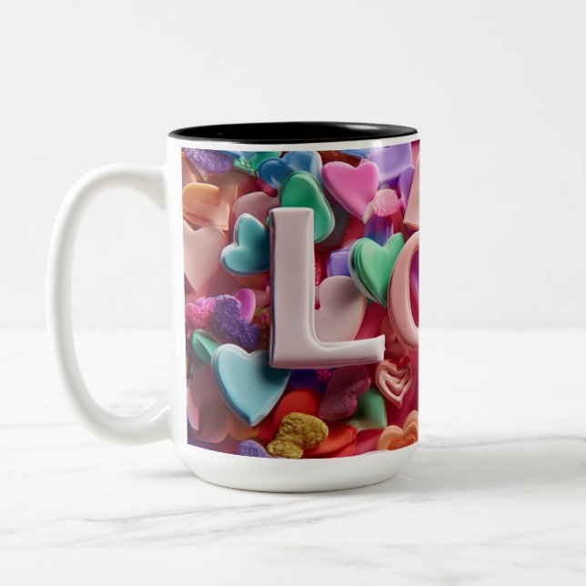 Taza Bicolor Valentine’s Day Mug | Romantic, Cute &Heartwarming (Izquierda)