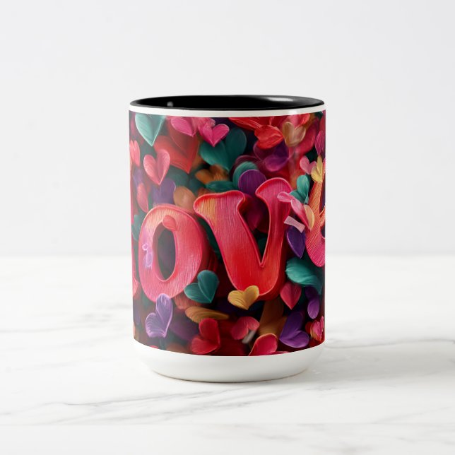 Taza Bicolor Valentine’s Day Mug | Romantic, Cute &Heartwarming (Centro)