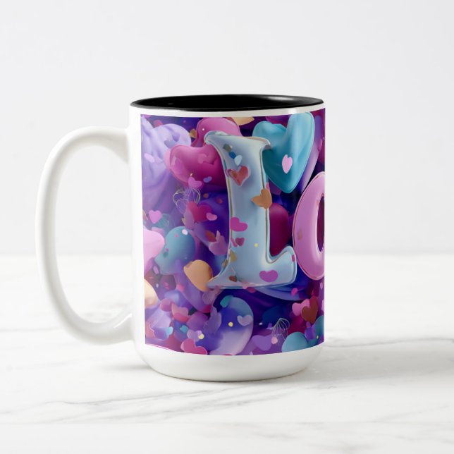 Taza Bicolor Valentine’s Day Mug | Romantic, Cute &Heartwarming (Izquierda)
