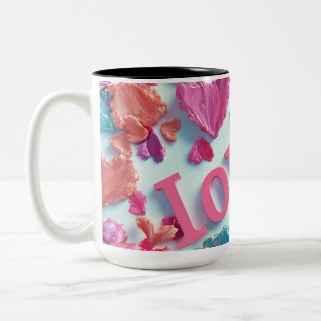 Taza Bicolor Valentine’s Day Mug | Romantic, Cute &Heartwarming (Izquierda)