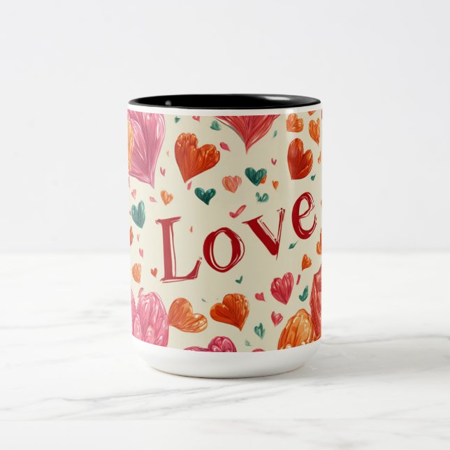 Taza Bicolor Valentine’s Day Mug | Romantic, Cute &Heartwarming (Centro)