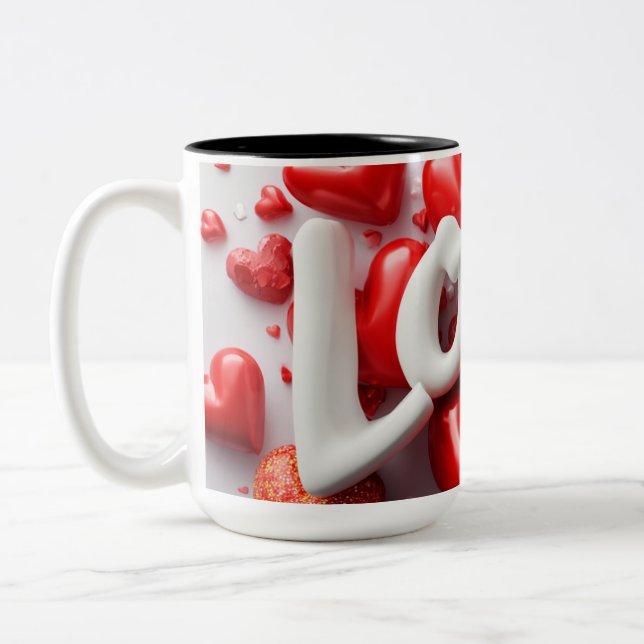 Taza Bicolor Valentine’s Day Mug | Romantic, Cute &Heartwarming (Izquierda)