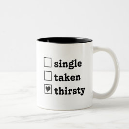 Taza Bicolor Valentine único personalizado tomado con sed