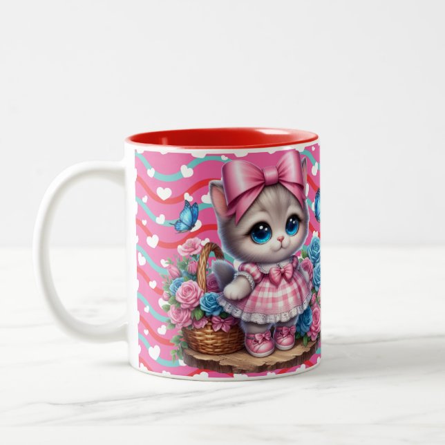 Taza Bicolor Valentines Day Kitty  (Izquierda)