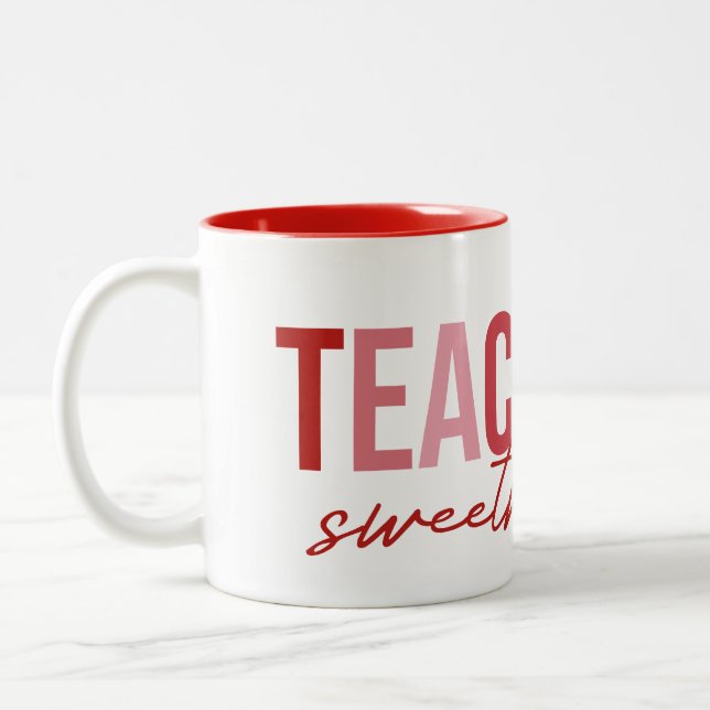 Taza Bicolor Valentine's Day Teaching Sweethearts Since Year (Izquierda)