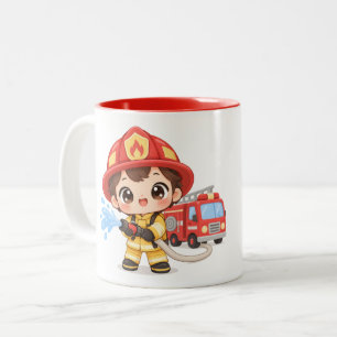 Taza Bicolor Valiente Bomberito