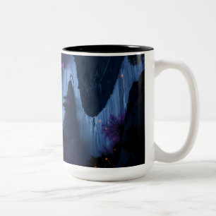 Taza Bicolor valle montañoso al crepúsculo