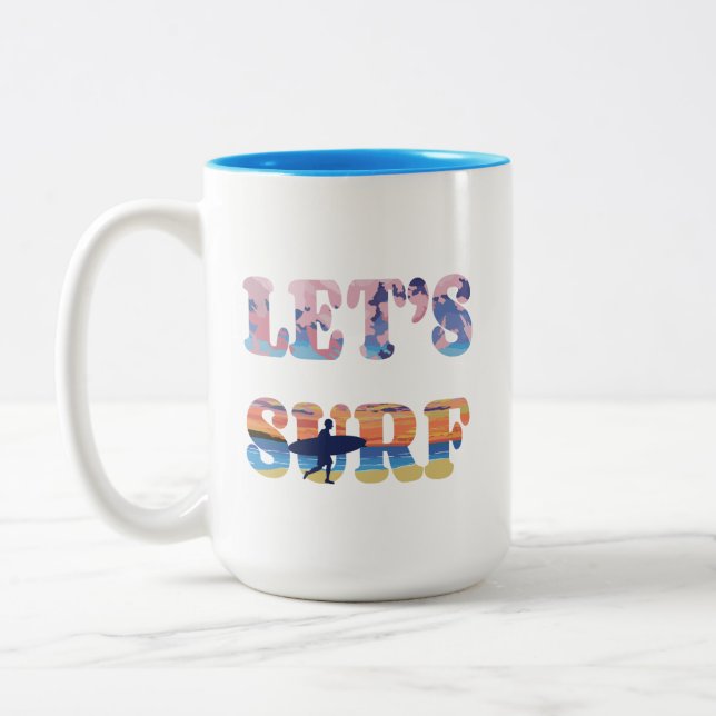 Taza Bicolor Vamos a surfear (Izquierda)