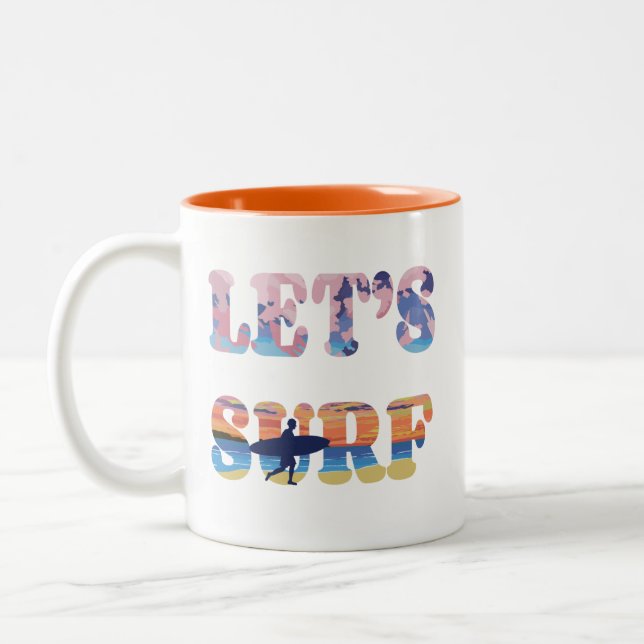 Taza Bicolor Vamos a surfear (Izquierda)