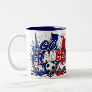 Taza Bicolor ¡Vamos FRANCIA Equipo Francia 2026 Gallo Fútbol 