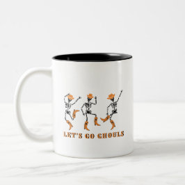 Taza Bicolor Vamos Ghouls Halloween Skeletons Cowboy