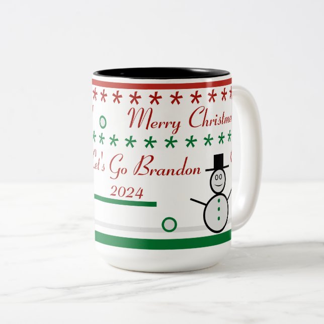 Taza Bicolor Vamos Navidades de Brandon (Anverso derecho)