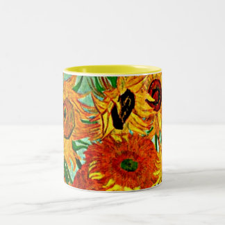 Taza Bicolor Van Gogh - girasoles 12