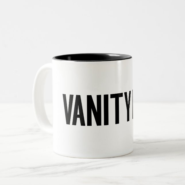 Taza Bicolor Vanity Fur Black (Anverso izquierdo)