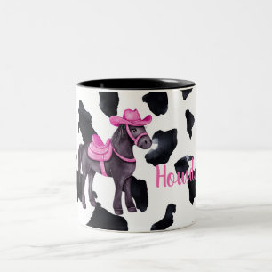 Taza Bicolor Vaquera Rosa Howdy Caballo