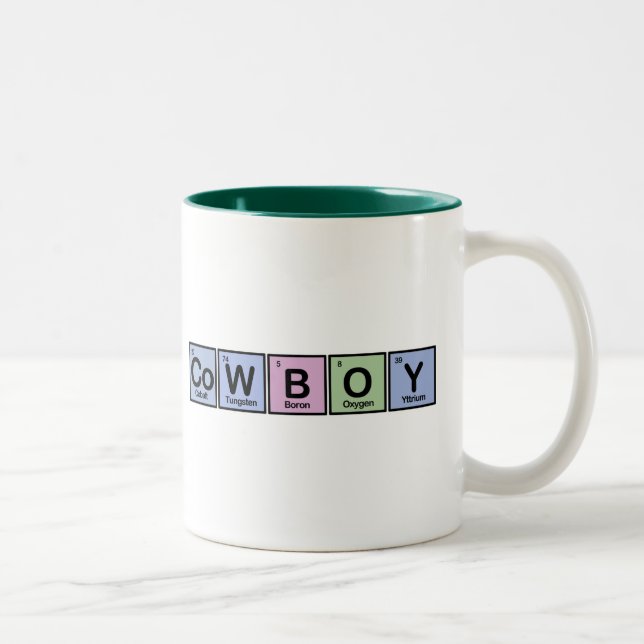 Taza Bicolor Vaquero hecho de elementos (Derecha)