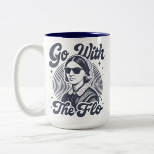 Taza Bicolor Ve con el flujo Florence Nightingale Enfermera Ret
