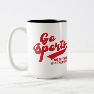 Taza Bicolor Ve Deportes Haz La Cosa Gana Los Puntos amante del