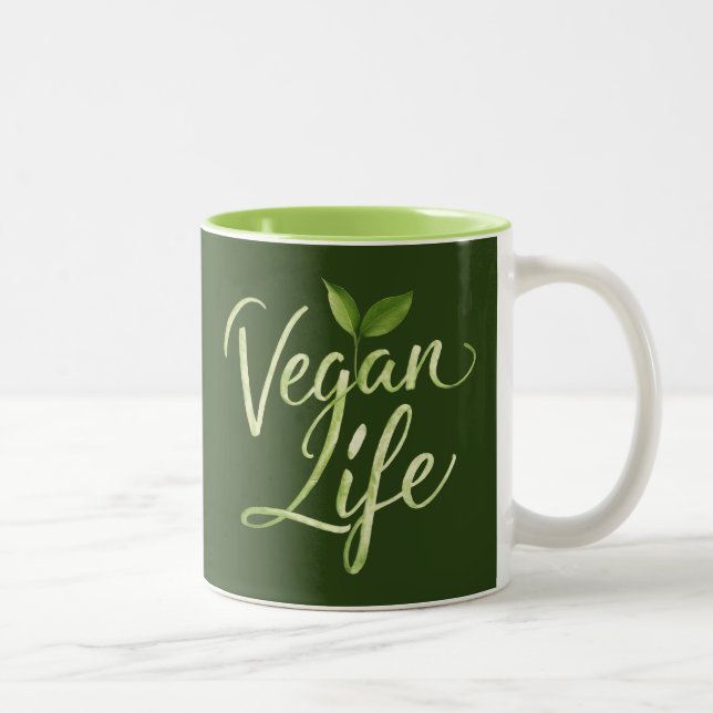 Taza Bicolor Vegan Life (Derecha)