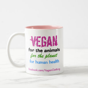 Taza Bicolor Vegano para los animales