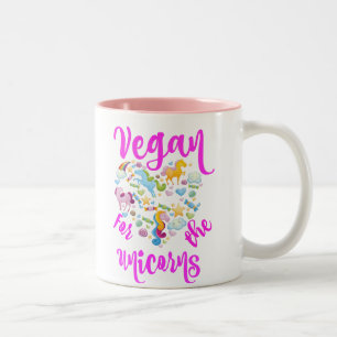 Taza Bicolor VEGANO para los unicornios
