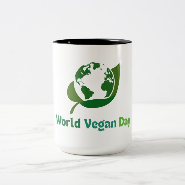 Taza Bicolor vegans day (Centro)