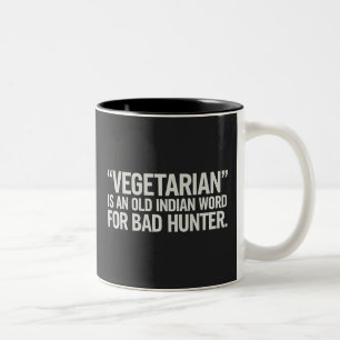 Taza Bicolor Vegetariano es una antigua palabra india para mal 