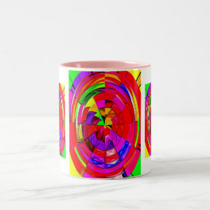 Taza Bicolor Vela del espacio rojo
