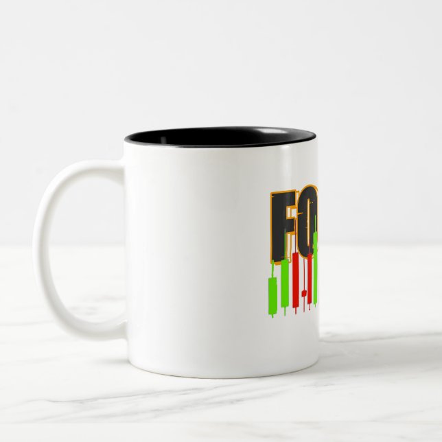 Taza Bicolor Velas de Forex (Izquierda)