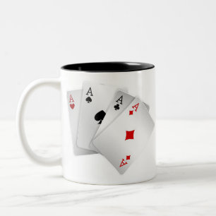 Taza Bicolor velocidad del club del diamante del corazón del