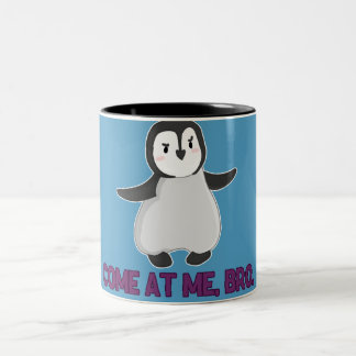 Taza Bicolor Ven conmigo, hermano Pingüino.