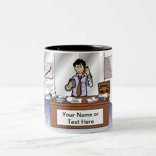 Taza Bicolor Vendedor - Personalizado masculino por PrintedPerf