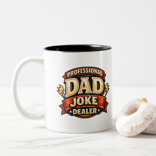 Taza Bicolor Vendedor Profesional de Chistes de Papá Divertido