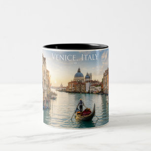 Taza Bicolor Venecia Italia Gran Canal góndola Atardecer