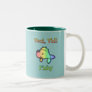 Taza Bicolor Veni Vidi a pescado