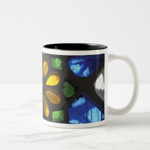 Taza Bicolor ventana de vidrio emplomado dentro del Nacional