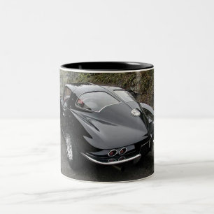 Taza Bicolor Ventana dividida de Corvette negro clásico