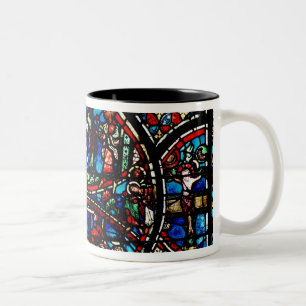 Taza Bicolor Ventana que representa al buen samaritano