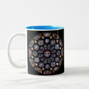 Taza Bicolor Ventana Rosa de Chartres