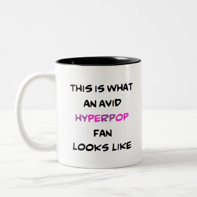 Taza Bicolor ventilador hiperpop, ávido (Izquierda)