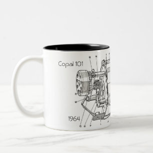 Taza Bicolor Ventiladores Flip Clock Mug - Dos tonos