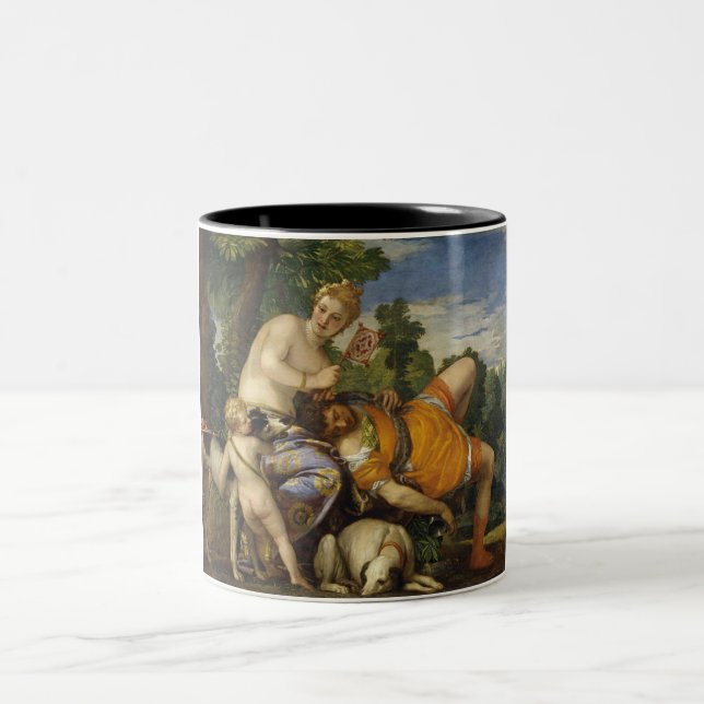 Taza Bicolor Venus y Adonis (por Paolo Veronese) (Centro)