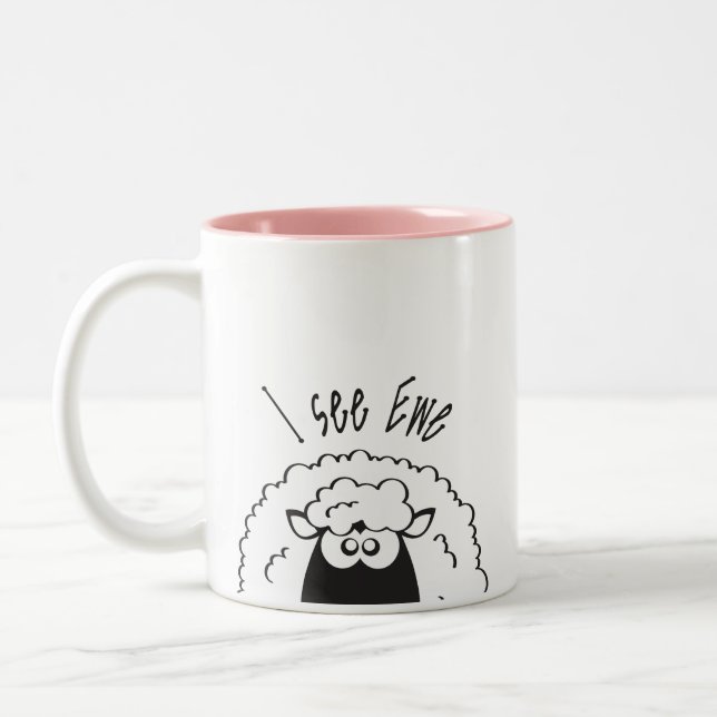 Taza Bicolor Veo ewe (Izquierda)