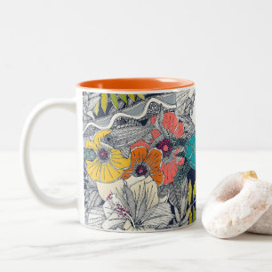 Taza Bicolor Veo Hawaii lapislázuli oscuro