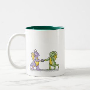 Taza Bicolor ¡Veo un dragón, mamá! ilustraciones del estudio